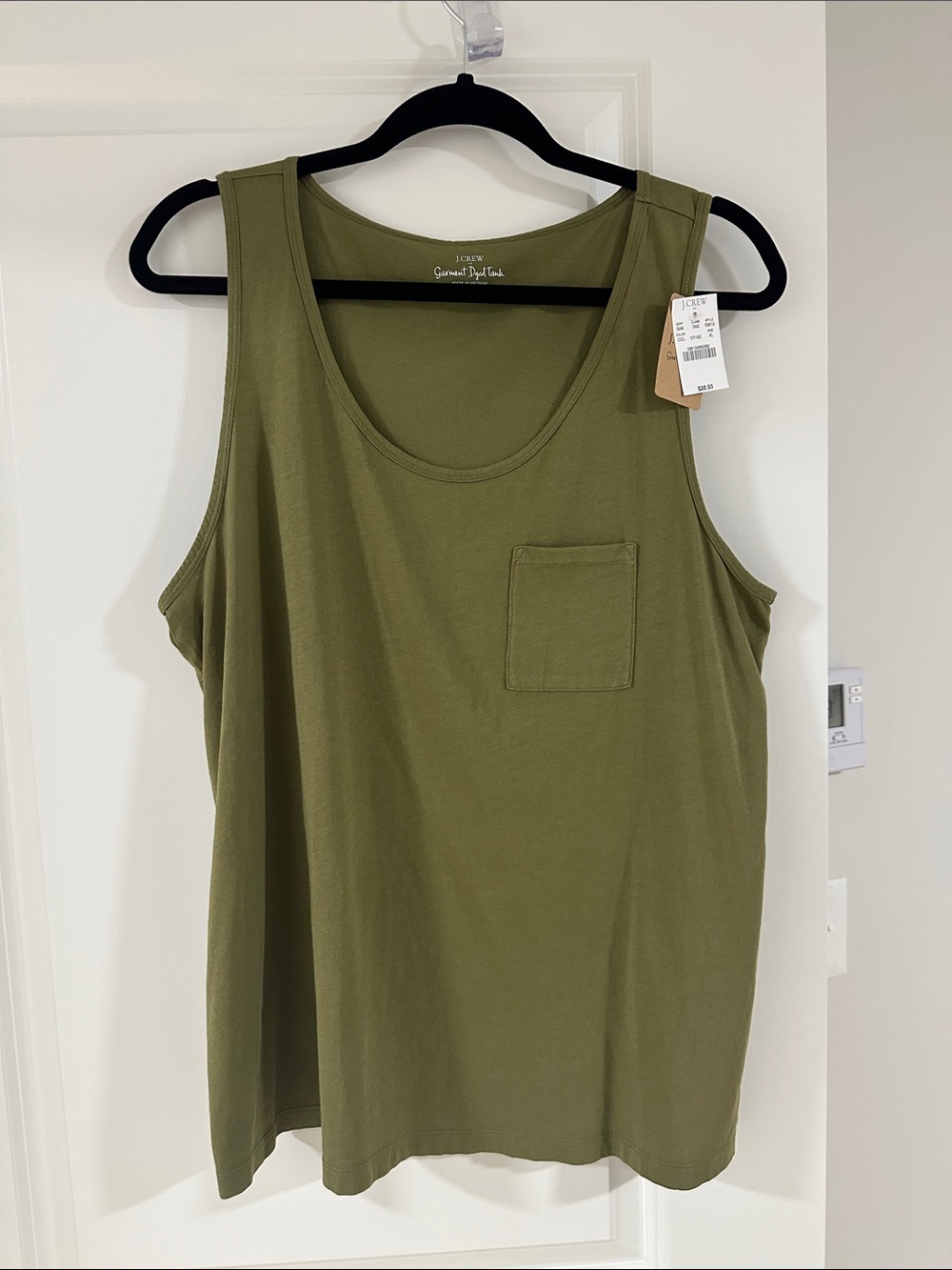 J. Crew Olive Green Sleeveless Pocket Tank